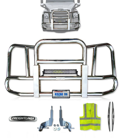 Front Grille Guard Chrome 2018+ Freightliner Cascadia (No Radar) 126 116