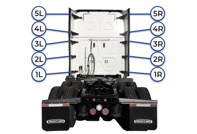 Cabin Fairings and Brackets Set 14 Pcs 2008-2016 Freightliner Cascadia 125
