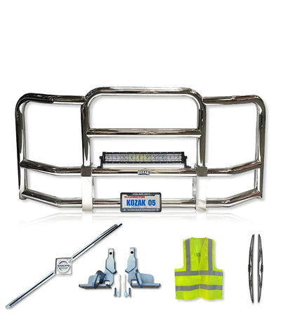 Full Front Grille Guard 90" x 36" Chrome 2004-2017 Volvo VNL