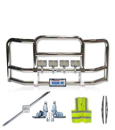 Full Front Grille Guard 90" x 36" Chrome 2004-2017 Volvo VNL