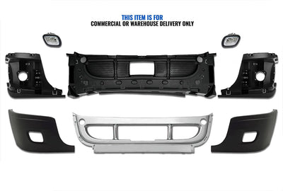 Bumper Set with Fog Light Holes 6 Pcs Includes 2 Pcs Fog Light 2008-2017 Freightliner Cascadia 125 113