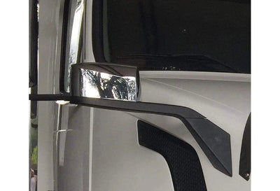 Replacement Hood Chrome Finish Mirror Right Passenger Side Only With Mounting Kit for Volvo VNL 2004-2017- Volvo Truck Accessories - PLUS Volvo Logo Emblem, 2x 22" Wipers, KOZAK Reflective Vest