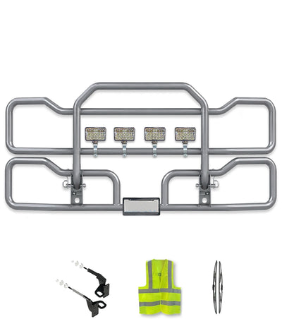 Gray Front Grille Deer Moose Bumper Guard 2018+ Freightliner Cascadia 126 116