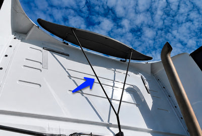 Deflector de viento para techo, carenado, extensión de cabina, barra de soporte, lado del conductor, Volvo VNL 2018-2024