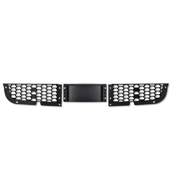 Front Bumper Upper Trim Mesh Grilles with Radar Cover Set 2018-2024 Freightliner Cascadia