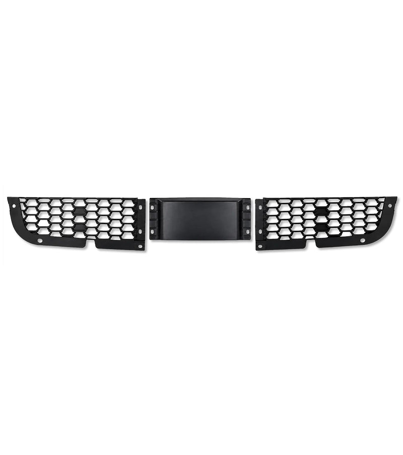 Front Bumper Upper Trim Mesh Grilles with Radar Cover Set 2018-2024 Freightliner Cascadia
