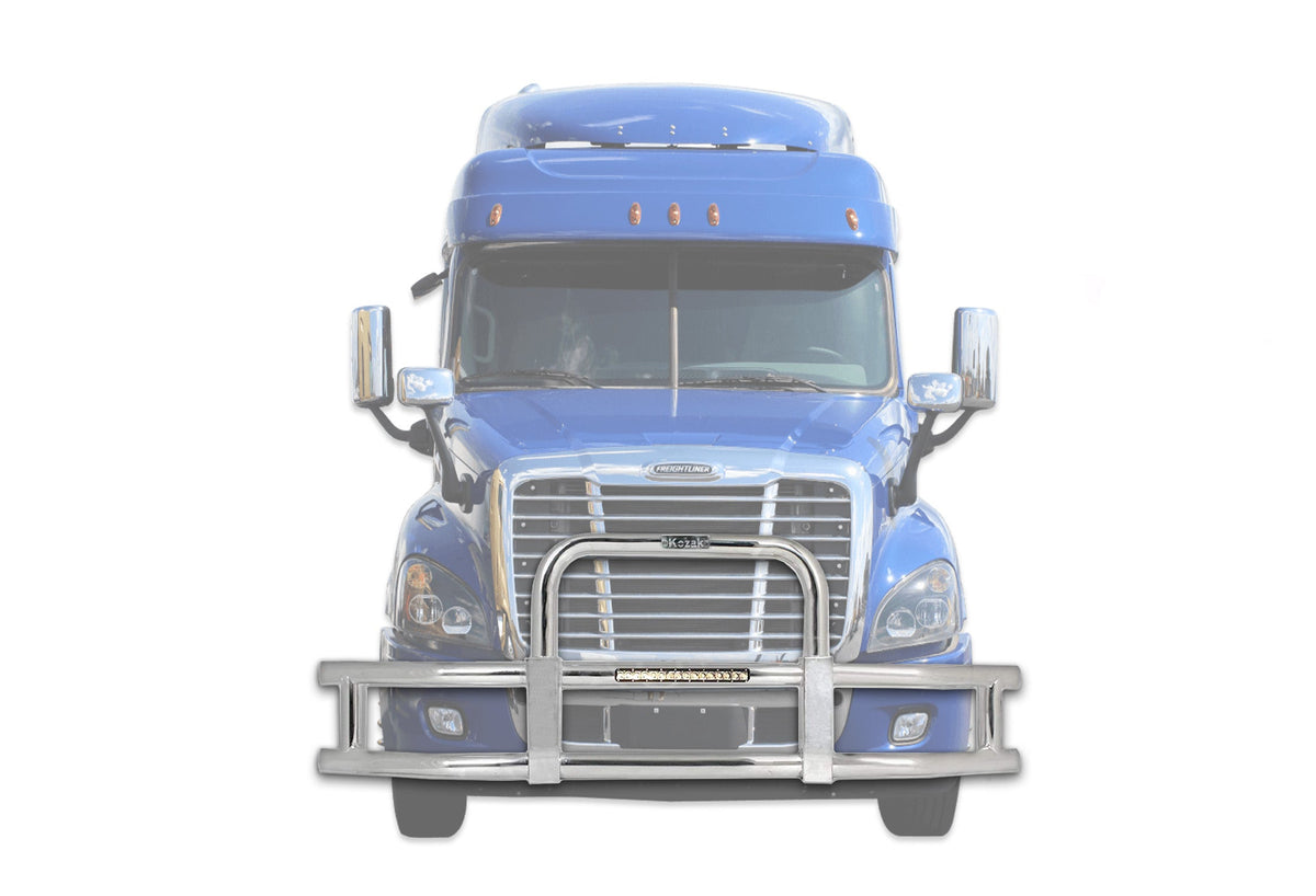 Grille Guard with Built-in 16'' LED Bar Chrome 2008-2017 Freightliner Cascadia 125 113