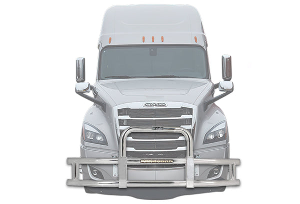 Grille Guard with Built-in 16'' LED Bar Chrome 2018+ Freightliner Cascadia 126 116