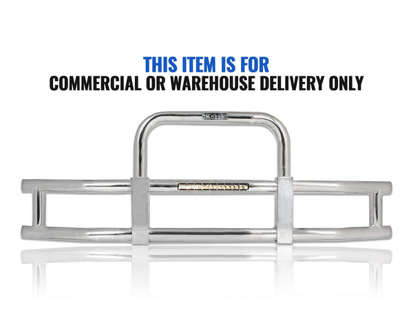 Chrome Grille Guard w/ Built in 16'' LED Bar 2022+ Peterbilt 579 NO Fog