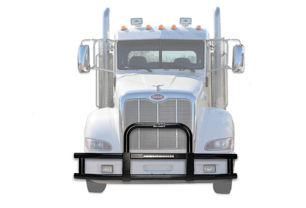 Grille Guard Black with Built in 16'' LED Bar Peterbilt 386