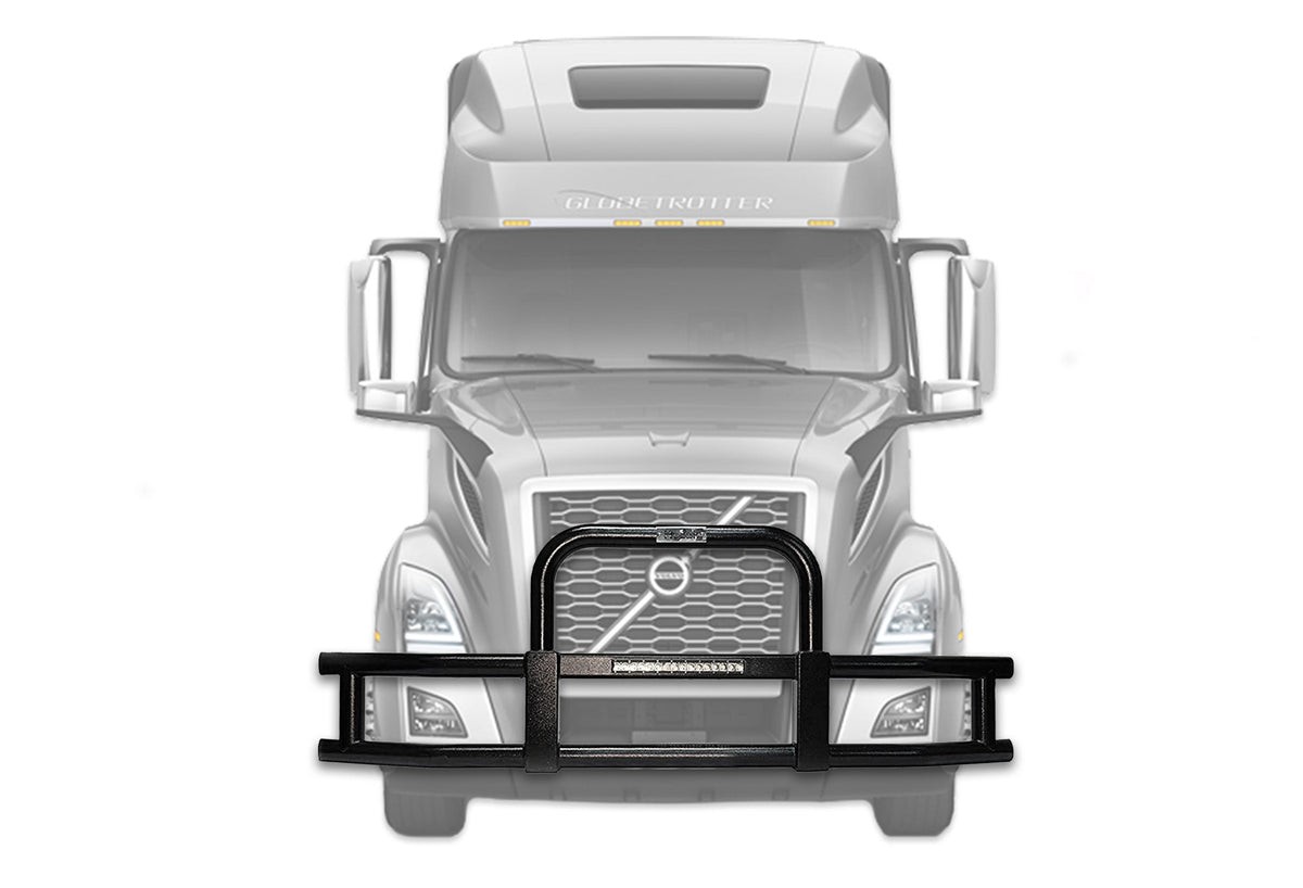 Grille Bumper Guard Black with Built-in 16" 2018+ Volvo VNL