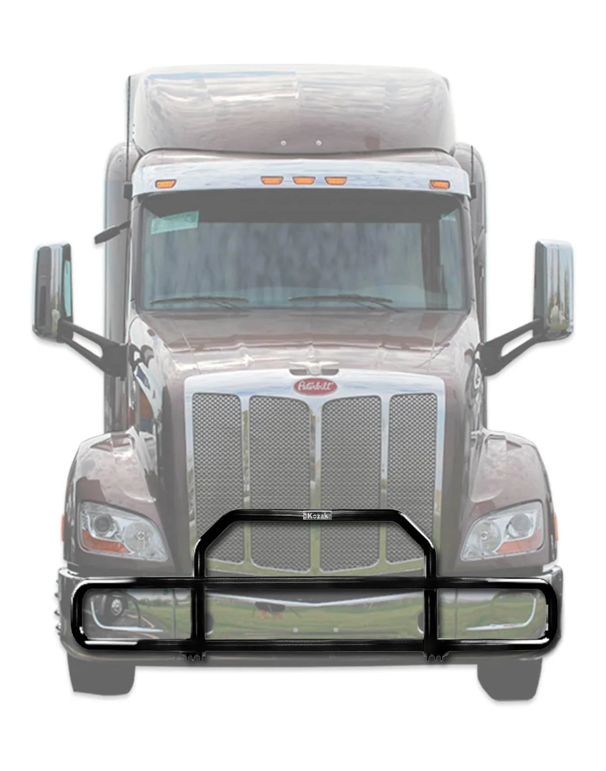 Front Grille Bumper Guard Black 2013-2021 Peterbilt 579