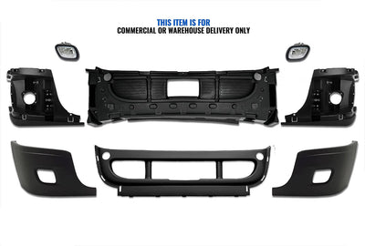 Bumper Set with Fog Light Holes 6 Pcs Includes 2 Pcs Fog Light 2008-2017 Freightliner Cascadia 125 113