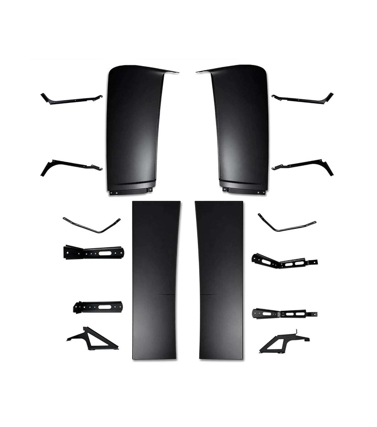 Upper and Lower Wind Cab Cabin Fairings w/Brackets Full Set 2018-2024 Volvo VNL