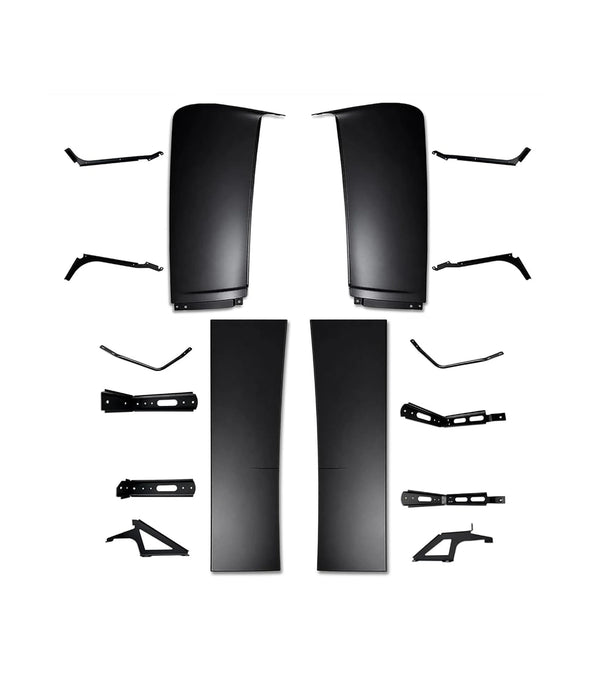 Upper and Lower Wind Cab Cabin Fairings w/Brackets Full Set 2018-2024 Volvo VNL