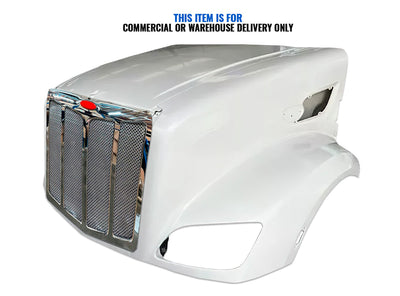 Fiberglass Long Hood Modified Style w/Front Grille 2014-2022 Peterbilt 579