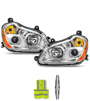 Headlights Halogen Assembly Chrome Housing Set 2013-2021 Kenworth T680