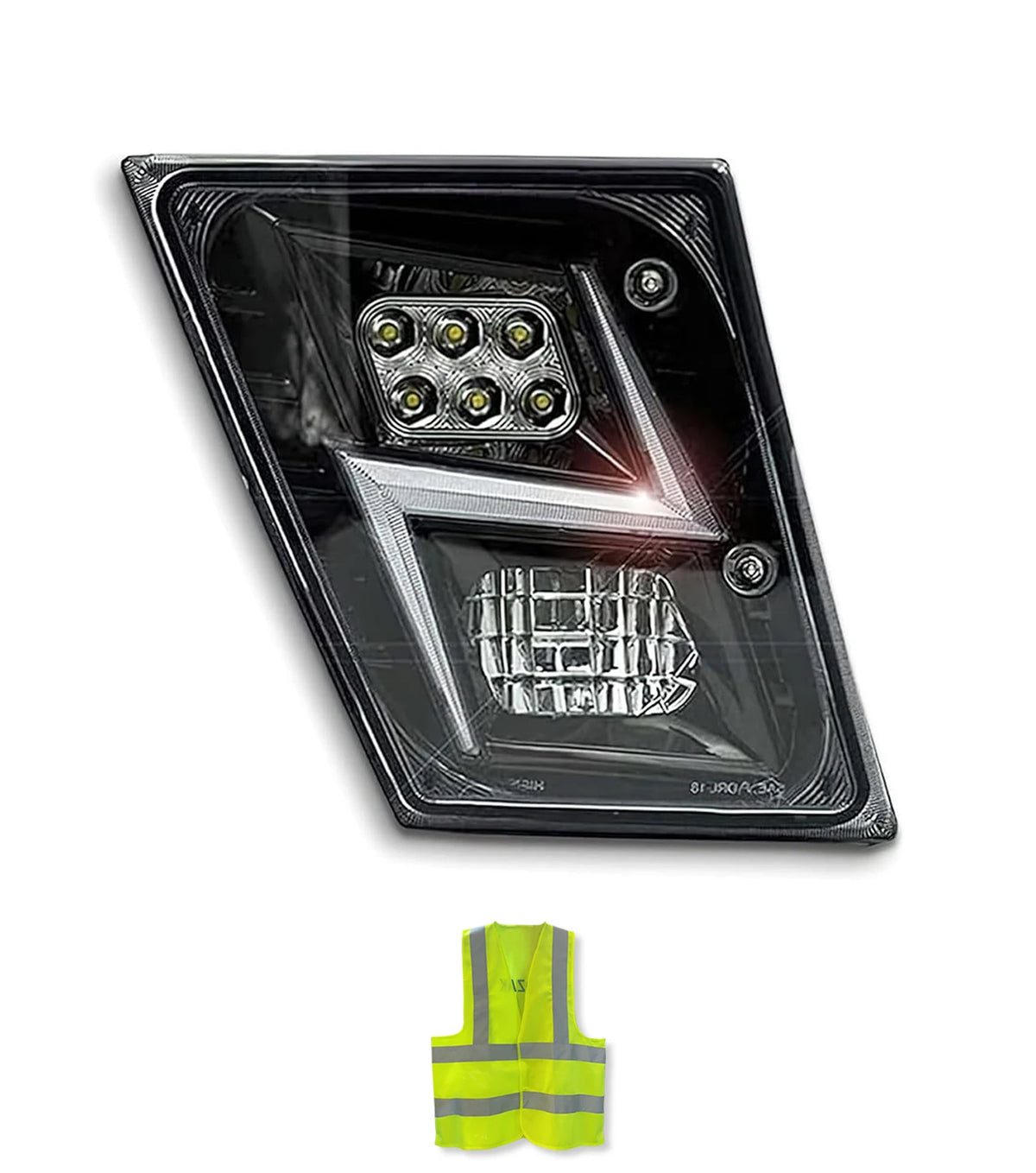 Fog LED Light Black Passenger 2004-2017 Volvo VNM VNL VT