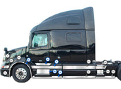 Front Panel Stripes Chrome Trim Set for Driver Side (5L, 6L, 7L, 8L, 9L)  2004-2017 Volvo VNL