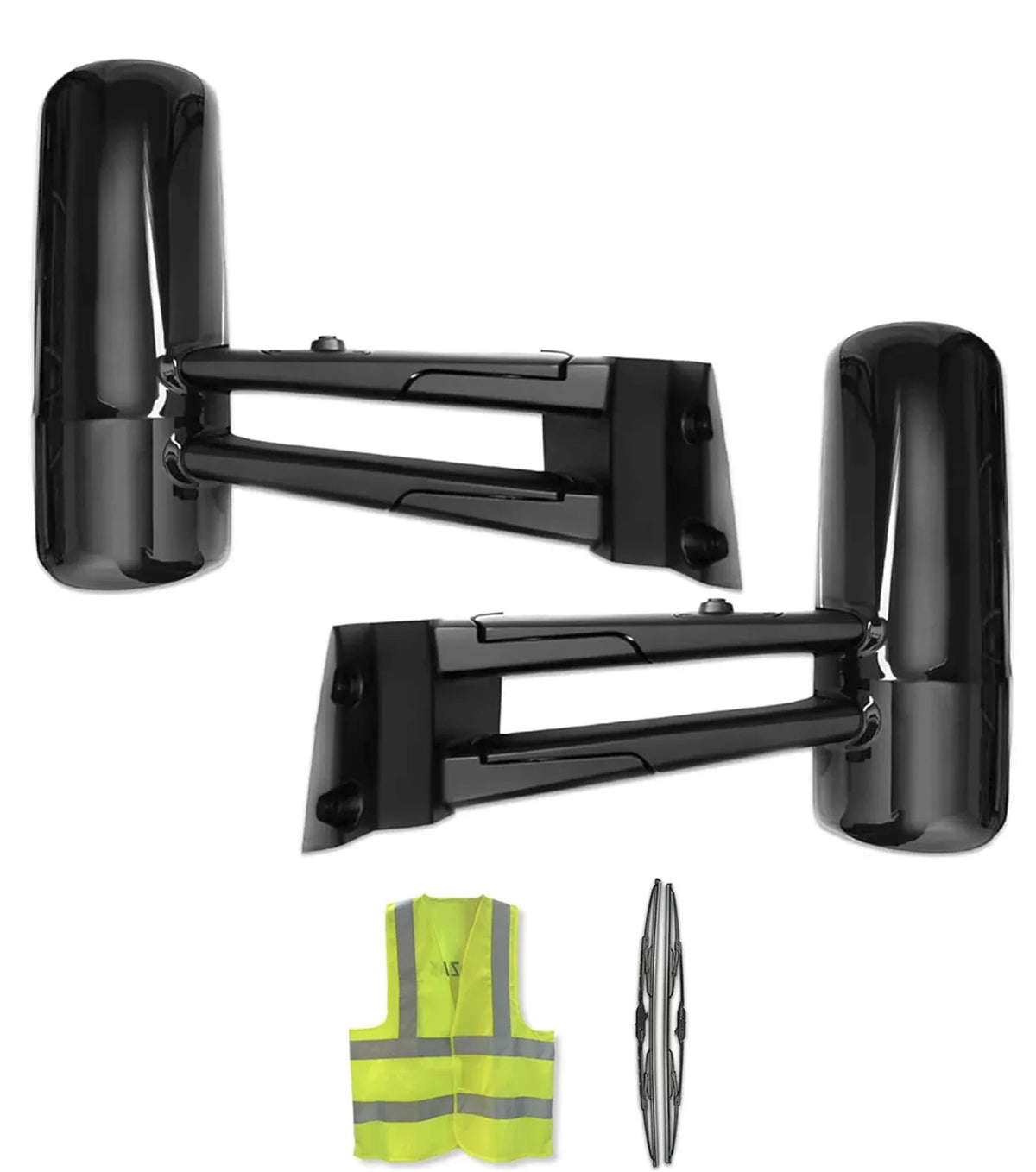 Door Mirrors Black Set Kenworth 2013-2021 T680 T880