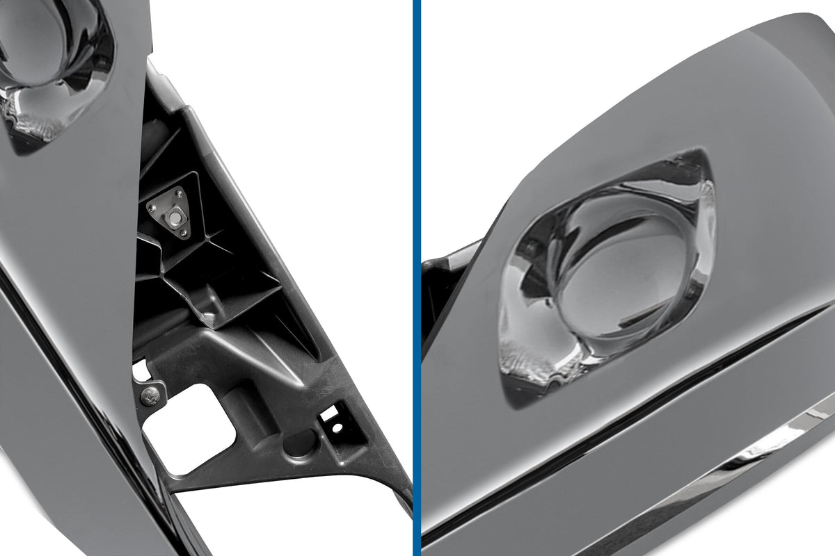Bumper Corners Chrome Without Fog Hole Passenger Set 2022+ Kenworth T680