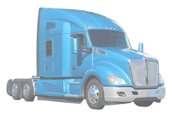 Bumper Corner With Fog Hole Plastic Chrome Passenger Kenworth T680
