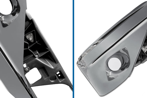 Bumper Corners Chrome With Fog Hole Driver Set 2022+ Kenworth T680