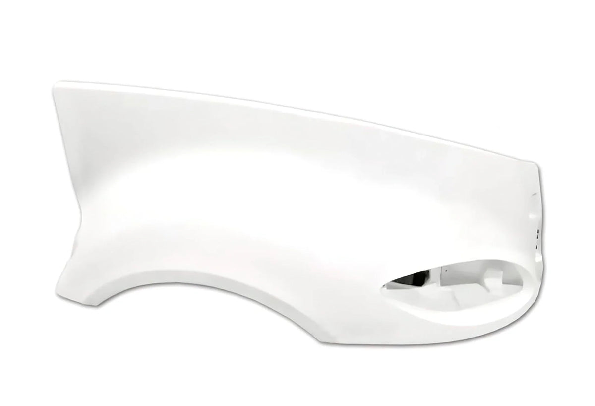 Hood Fender Fiberglass with Hood Mirror Passenger 2006-2017 International Prostar