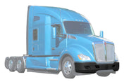 Bumper Corners With Fog Hole Plastic Black Set Kenworth T680