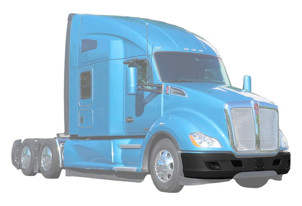 Bumper Corners With Fog Hole Plastic Black Set Kenworth T680