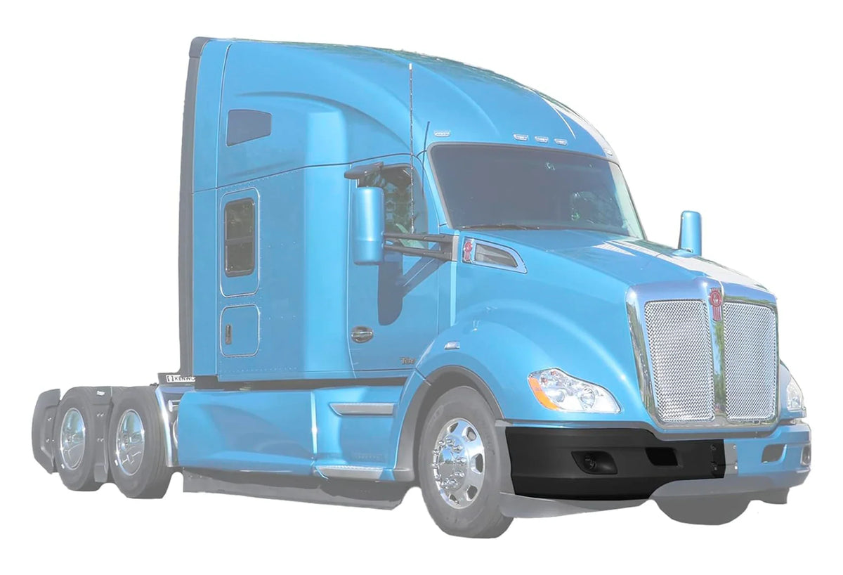 Bumper Corner With Fog Hole Plastic Black Passenger Kenworth T680