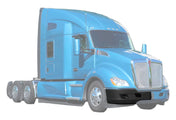 Bumper Corner With Fog Hole Plastic Black Passenger Kenworth T680
