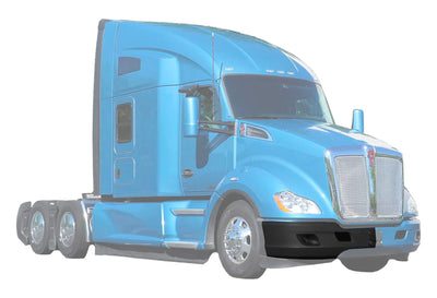 Bumper Corner With Fog Hole Plastic Black Passenger Kenworth T680