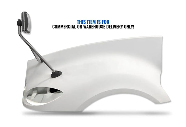Hood Fender Fiberglass Driver with Hood Mirror 2006-2017 International Prostar