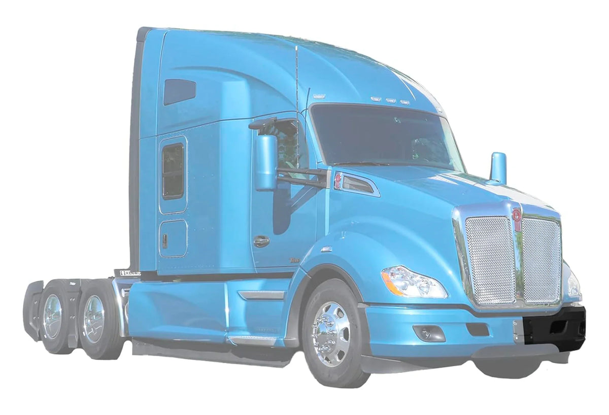 Bumper Corner With Fog Hole Plastic Black Driver Kenworth T680