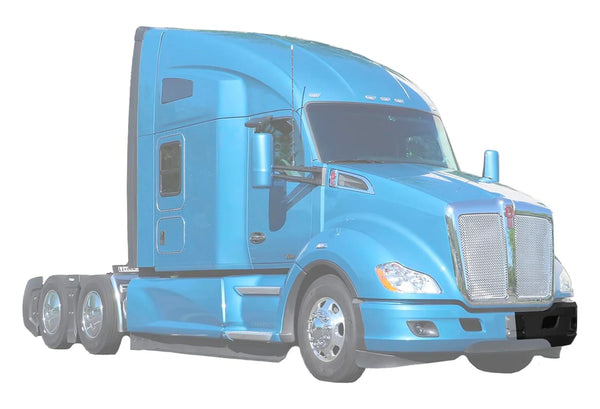 Bumper Corner With Fog Hole Plastic Black Driver Kenworth T680