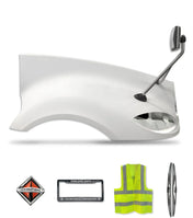 Hood Fender Fiberglass with Hood Mirror Passenger 2006-2017 International Prostar
