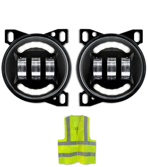 Fog LED Lights Lamp Black Set Kenworth T660