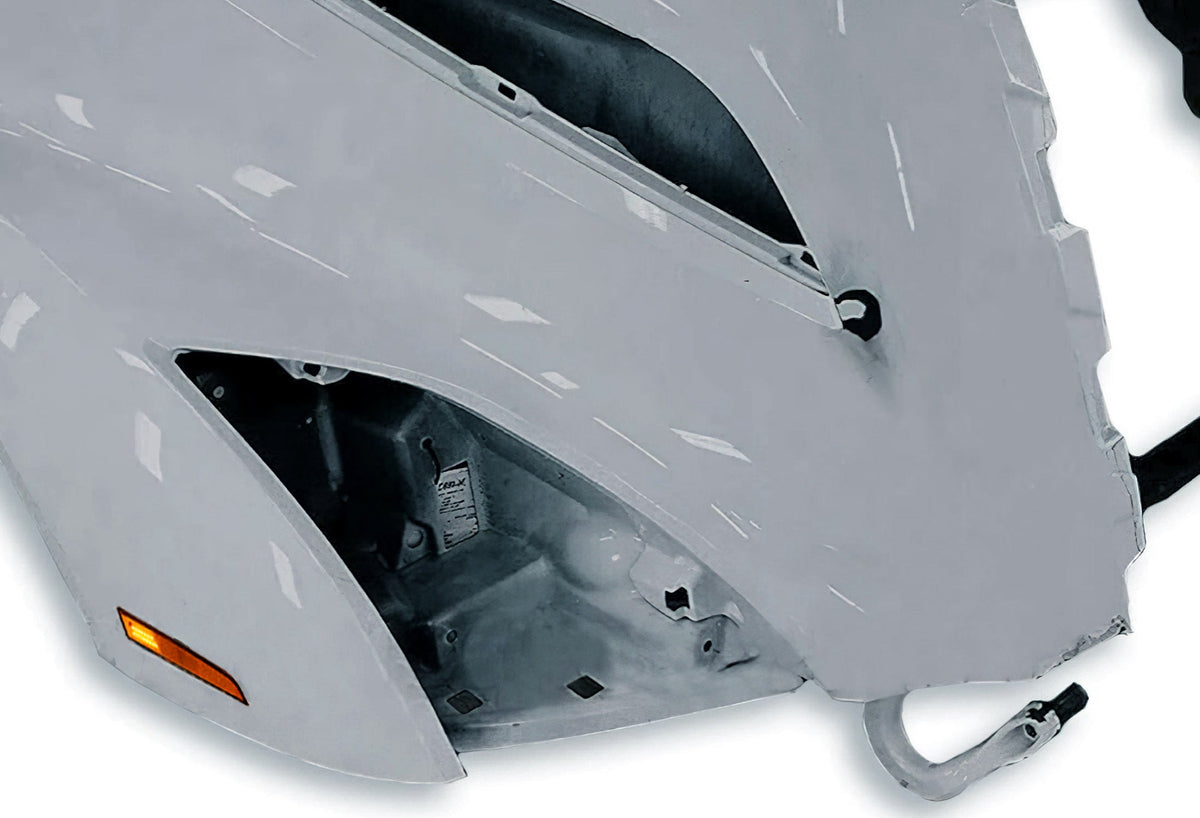 Hood Shell Fiberglass w/ with Turn Marker Lights 2018+ Volvo VNL