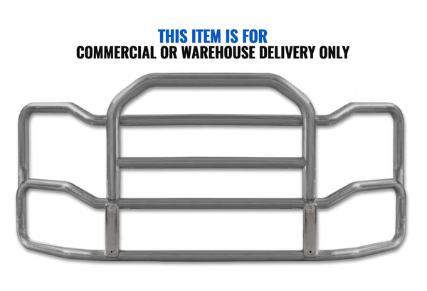 Grille Guard Large Chrome with Lights 2022+ Peterbilt 579 No Fog