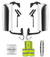 Door Side Mirrors Chrome Power Heated Set 2004-2024 Volvo VNL VNM VNX VNR