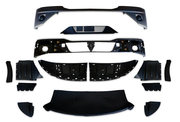 Bumper without Fog Hole Black Plastic 16 Pcs 2022+ Kenworth T680