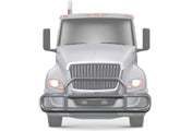 Gray Front Grille Deer Moose Bumper Guard 2018+ International LT LT625 (plastic bumper w/central fog lights)