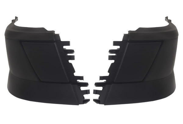 Bumper Corners No Fog Holes Plastic Set 2004-2015 Volvo VNL