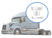 Stripes Chrome Trim Set for Rear Step Fairing Panel 29" (75 cm) Driver Side (12L, 13L, 14L)  2004-2017 Volvo VNL