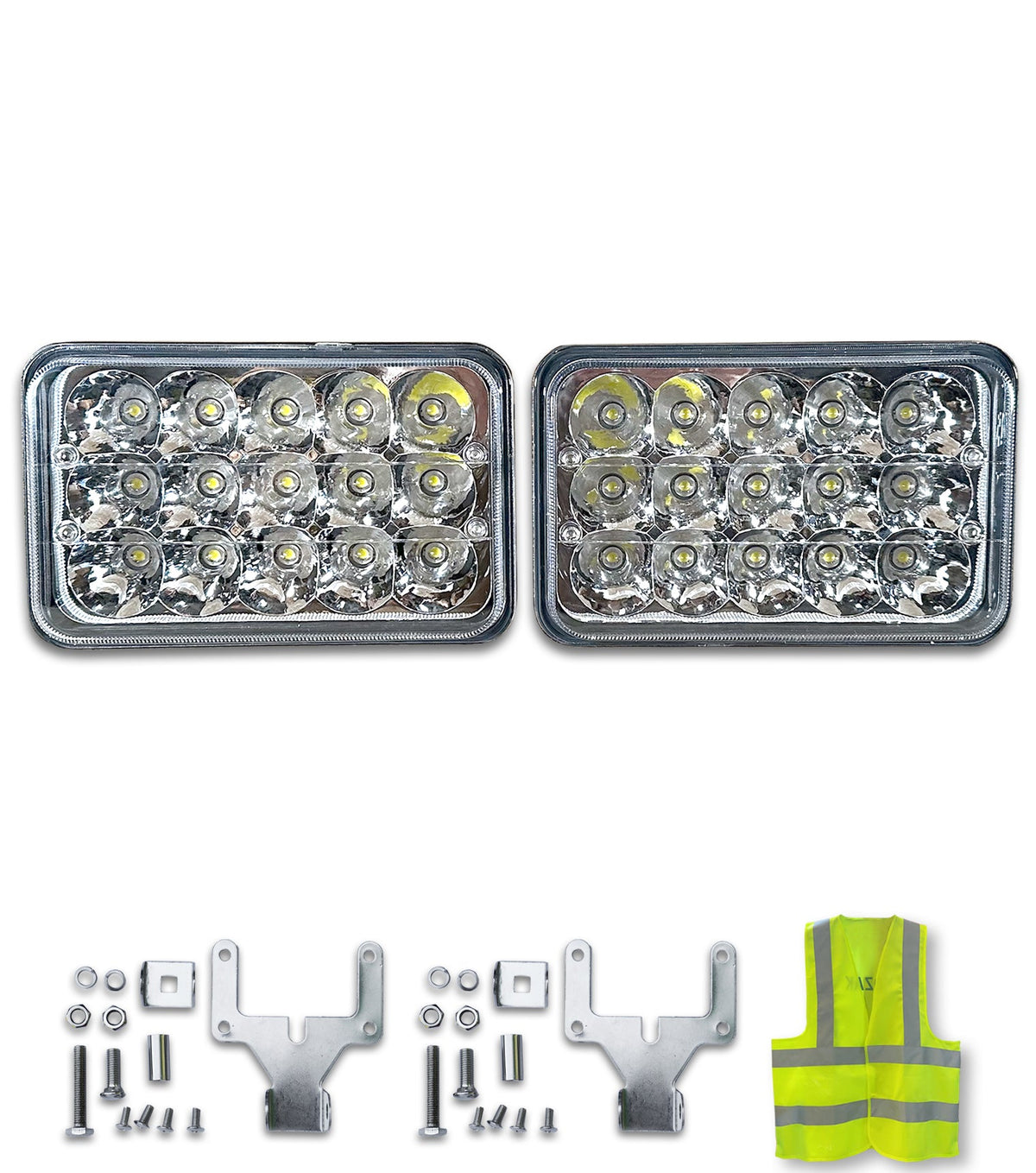 6'' Inch LED Square Work Light Bar Spot Lamps 2 Pcs.