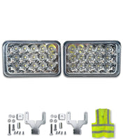 6'' Inch LED Square Work Light Bar Spot Lamps 2 Pcs.
