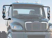 Door Mirrors Chrome Set 2004-2016 Freightliner M2, Columbia