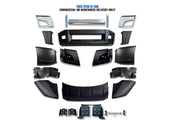Bumper Set W/ Fog Holes, Chrome Trim & Air Flow Deflector & Brackets 2018+ Volvo VNL VNR