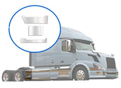 Stripes Chrome Trim Set for Rear Step Fairing Panel 29" (75 cm) Passenger Side (12R, 13R, 14R)  2004-2017 Volvo VNL